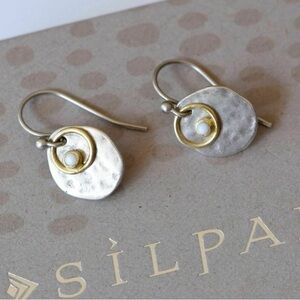 Silpada Vintage Sterling Silver
& Bronze River Shell Earrings